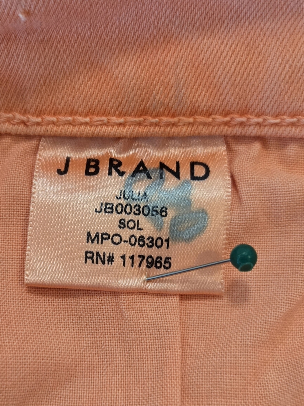 J Brand Julia High-Rise Flare Jeans in Coral Size 25